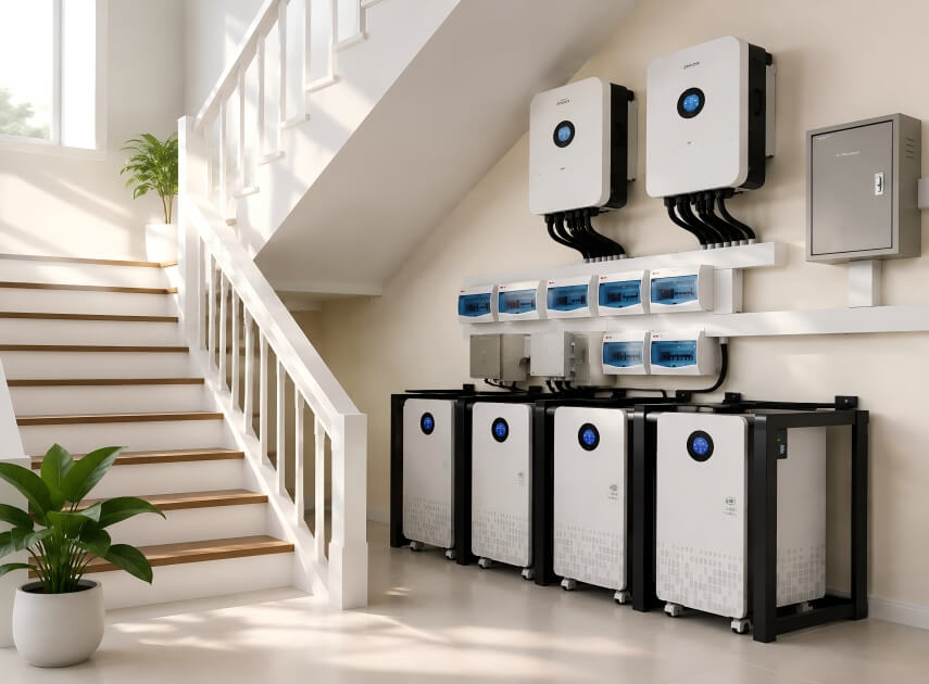 Residential Energy Storage System Installation with LiFePO4 Battery