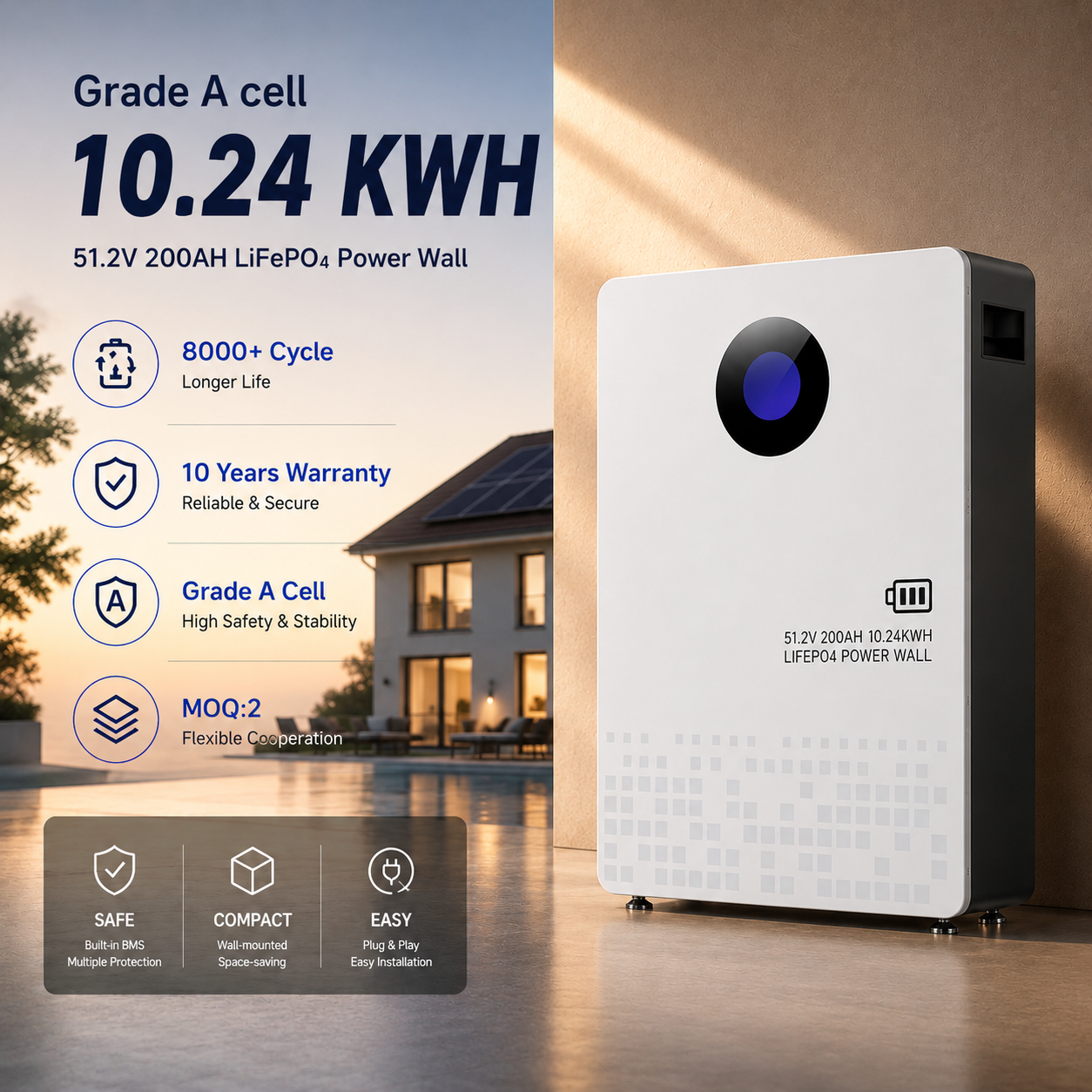 51.2V 200Ah LiFePO₄ Battery